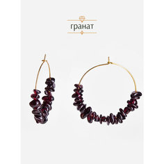 Серьги конго BL Jewelry, сердолик, агат, амазонит, малахит, цитрин, коралл, кварц, говлит, янтарь, лабрадорит, ларимар, перламутр, турмалин, горный хрусталь, бордовый