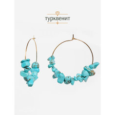 Серьги конго BL Jewelry, сердолик, агат, амазонит, малахит, цитрин, коралл, кварц, говлит, янтарь, лабрадорит, ларимар, перламутр, турмалин, горный хрусталь, бирюзовый