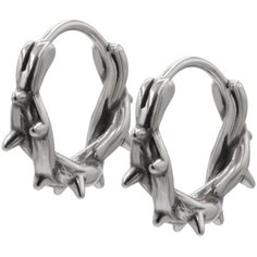 Серьги конго SILVARIE, серый металлик