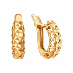 Серьги Diamant online, красное золото, 585 проба, длина 1.1 см