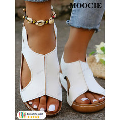 Босоножки MOOCIE, размер Длина стопы 23,5 см (CN 37), белый