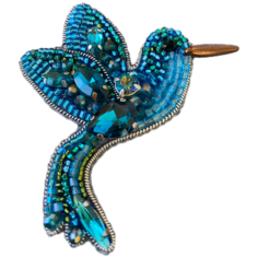 Брошь, кристаллы Preciosa, хрусталь, стекло, голубой Your Beautiful Brooch
