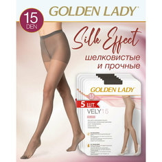 Колготки Golden Lady Vely, 15 den, 5 шт., размер 2, fumo