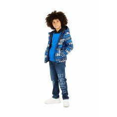 Куртка GUESS, размер 16 лет, синий/белый