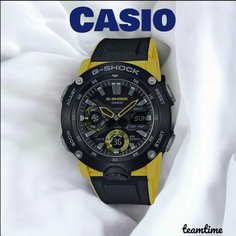 Наручные часы CASIO, желтый, черный