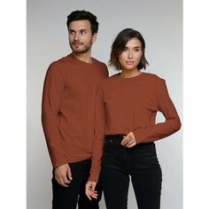Лонгслив Uzcotton Premium, размер 42-44\XS, , терракот