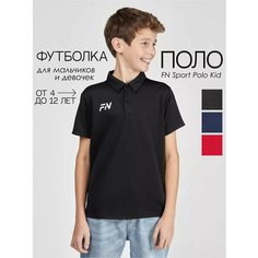 Поло FN футболка для мальчика Polo Kid Sport поло, размер 150, черный ФН