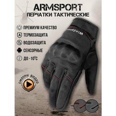 Перчатки ARMSPORT Зима-демисезон для мужчин, размер L, черный
