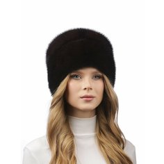 Шапка SeMi fur для женщин, размер 58-59, коричневый