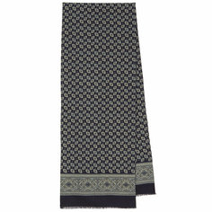 Шарф Павловопосадская платочная мануфактура для мужчин,140х27 см, one size, темно-синий
