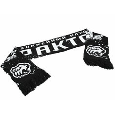 Шарф Atributika & Club ХК Трактор для взрослых и детей,120х16.5 см, универсальный, черный