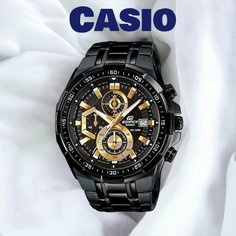Наручные часы CASIO, черный, золотой