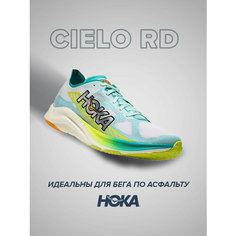 Кроссовки HOKA CIELO RD, полнота D, размер US6.5D/UK6/EU39 1/3/JPN24.5, желтый, бирюзовый, белый