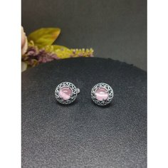 Серьги Малахит 777, кошачий глаз, розовый