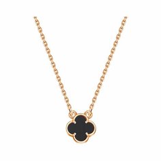 Колье Diamant online, красное золото, 585 проба, оникс, длина 40 см., черный