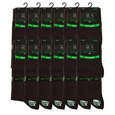 Носки Raffaello Socks, комплект, 12 пар, размер 42-45, темно-коричневый