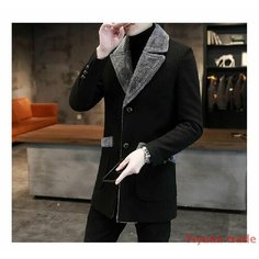 Пальто, размер 56, темно-синий Yiyuan Trade