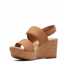 Босоножки Clarks, размер 40 EU, коричневый