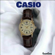 Наручные часы CASIO, золотой, коричневый