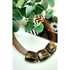 Колье PJ Murano, коричневый