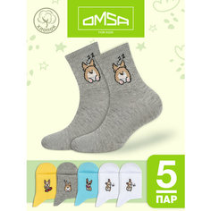 Носки Omsa 5 пар, размер 23-26 (14-16), , мультиколор