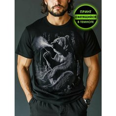 Футболка Romax Tex Медведи, размер 52, черный