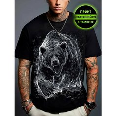 Футболка Romax Tex Медведи, размер 46, черный