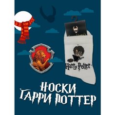 Носки Crazy Llamas Носки с принтом, Crazy Llamas, Гарри Поттер, размер 36-44, белый