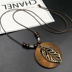Колье ETHNO SOUL, дерево, коричневый