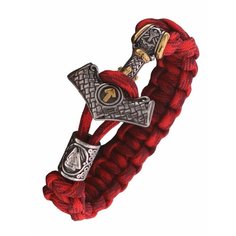 Браслет, размер 23 см, красный Цветной Кит