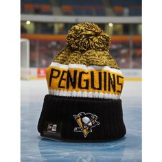 Шапка NEW ERA PITSBURGH PENGUINS для мужчин, размер 55-60, черный/желтый
