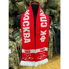 Шарф для мужчин и женщин,140х18 см, универсальный, белый, красный Нет бренда