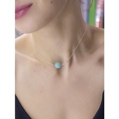 Колье Koshika, амазонит, длина 34 см, бирюзовый