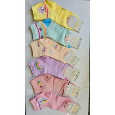 Носки Вальс 2024, 5 пар, размер 28-31, , голубой, желтый, оранжевый, бирюзовый, розовый, фиолетовый