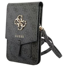 Сумка кросс-боди GUESS, фактура зернистая, серый