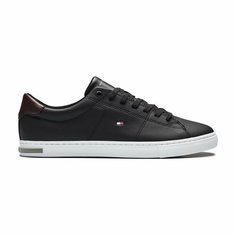 Кеды TOMMY HILFIGER ESSENTIAL LEATHER, размер T45, черный/белый