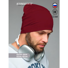 Шапка бини STREETFIT для мужчин, размер 58-60, бордовый