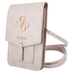 Сумка кросс-боди GUESS, фактура зернистая, розовый