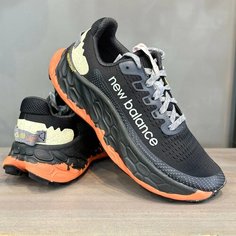 Кроссовки New Balance Fresh Foam X More Trail V3, размер 8 US, серый/оранжевый
