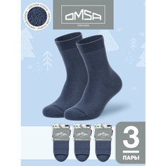 Носки Omsa OMSA kids, 3 пары, размер 23/26, , джинс