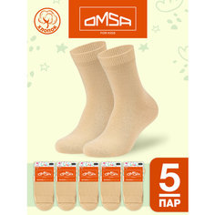 Носки Omsa 5 пар, размер 27/30, , бежевый