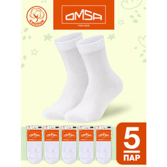 Носки Omsa 5 пар, размер 27/30, , белый