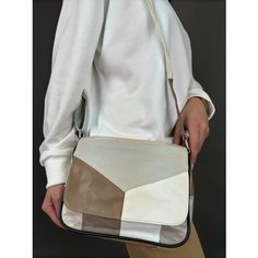 Сумка кросс-боди , фактура гладкая, голубой, экрю, белый, розовый, бежевый Unvers Leather Istanbul