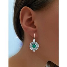 Серьги, зелeный Этно Арт
