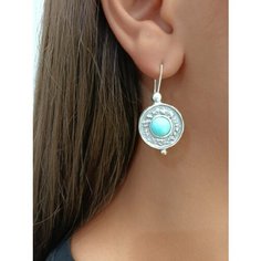 Серьги, бирюза Этно Арт
