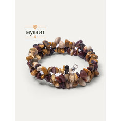 Жесткий браслет BL Jewelry, мукаит, 1 шт., размер 19 см, диаметр 6 см, коричневый, красный