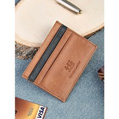 Картхолдер Skin, фактура гладкая, коричневый