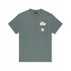 Футболка RIPNDIP Ripndip, 1 шт., размер XL, черный, белый, серый