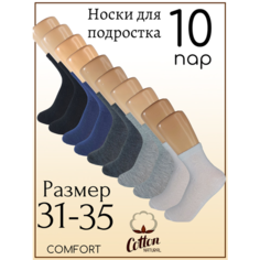 Носки Фенна 10 пар, размер 31-35, , разноцветный