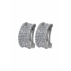 Серьги клипсы OTOKODESIGN, серебристый